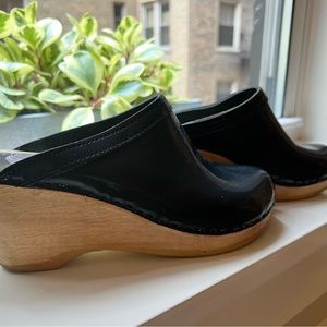 Blue Patent Leather No. 6 Clogs